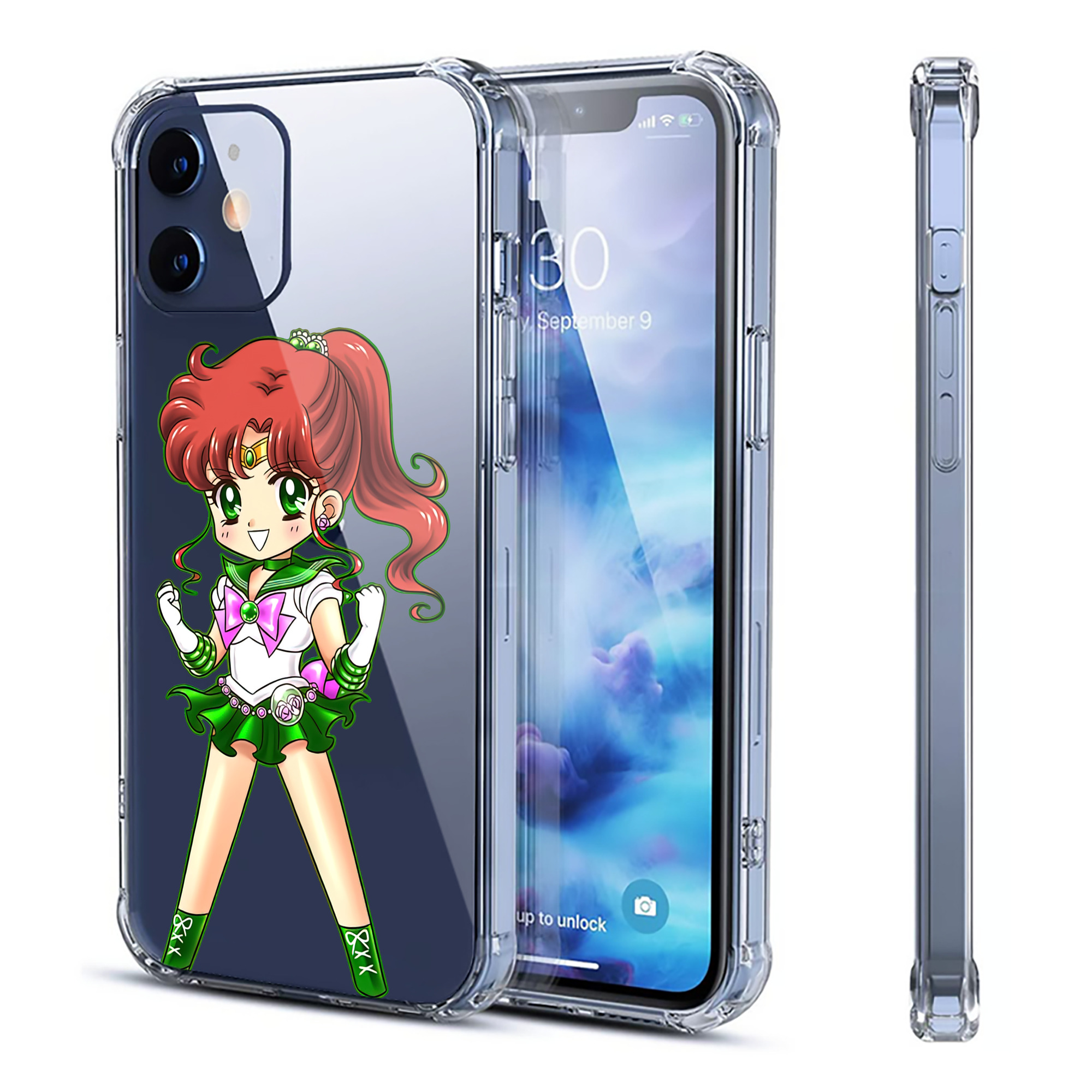 （画像用） 美少女戦士セーラームーン 木野 まこと きの まこと Sailor Moon Kino Makoto （セーラージュピター；Sailor Jupiter） 【iPhone 12シリーズ対応】透明スマホケース（クリアソフトケース）